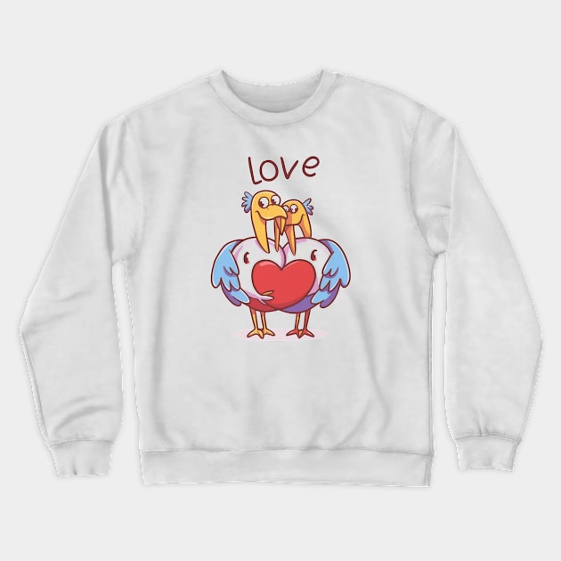 Love Couple Crewneck Sweatshirt by Ridzdesign